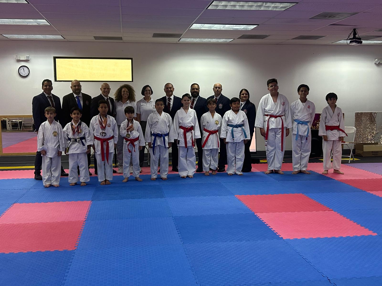 Karate training session